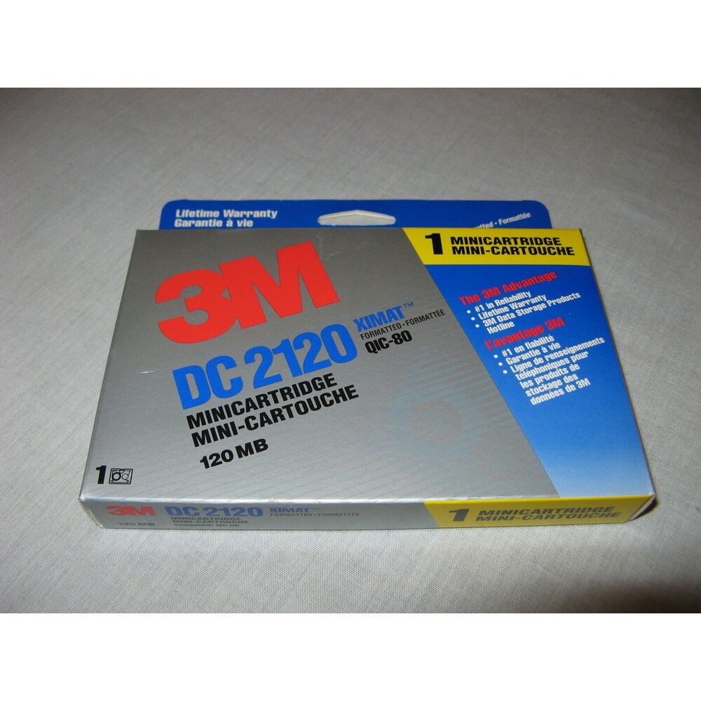 3M DC 2120 XIMAT QIC-80 Mini Cartridge 120 MB NEW IN BOX